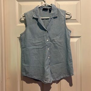 Gap denim button up tank